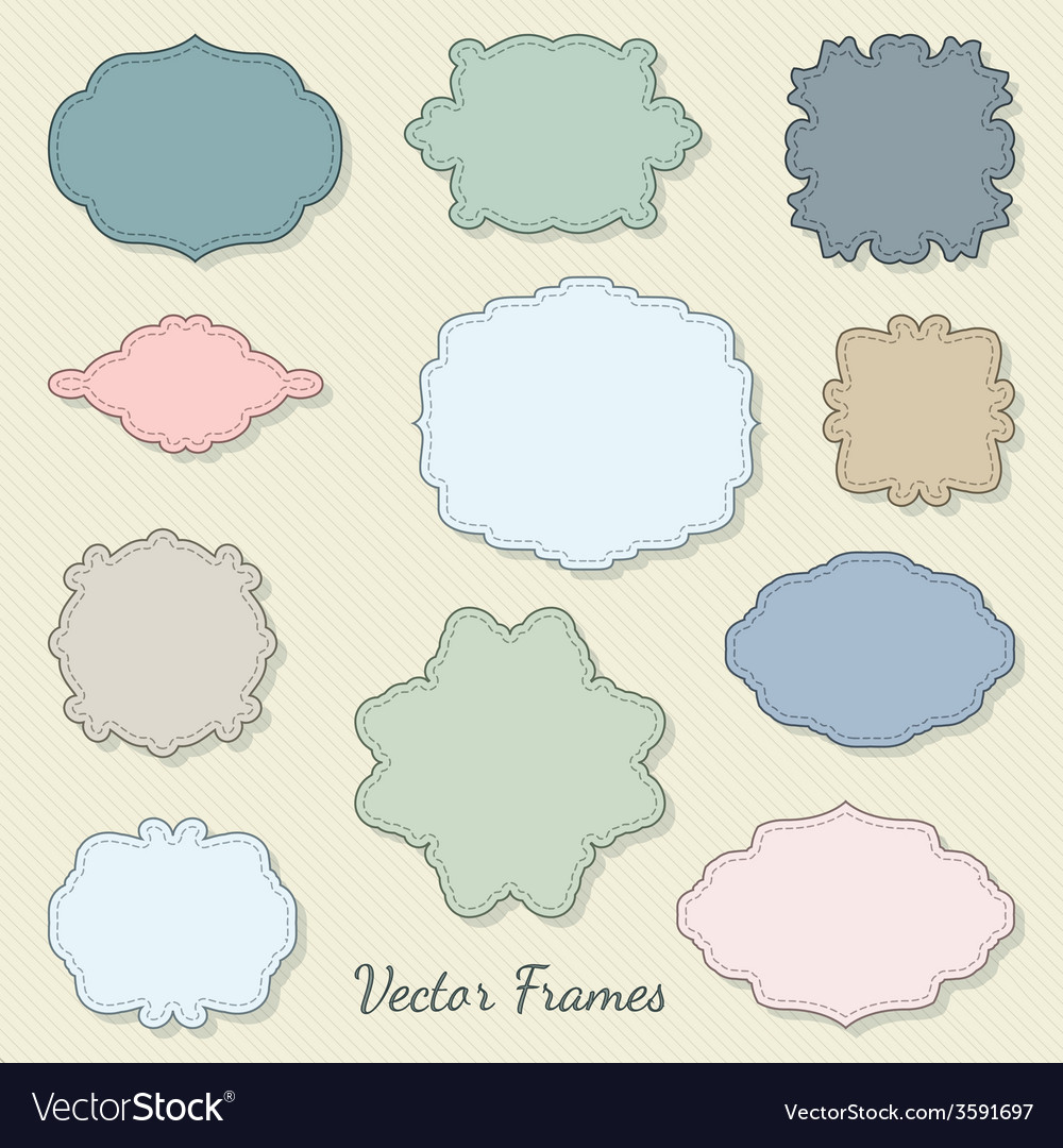 set of decorative labels royalty free vector image