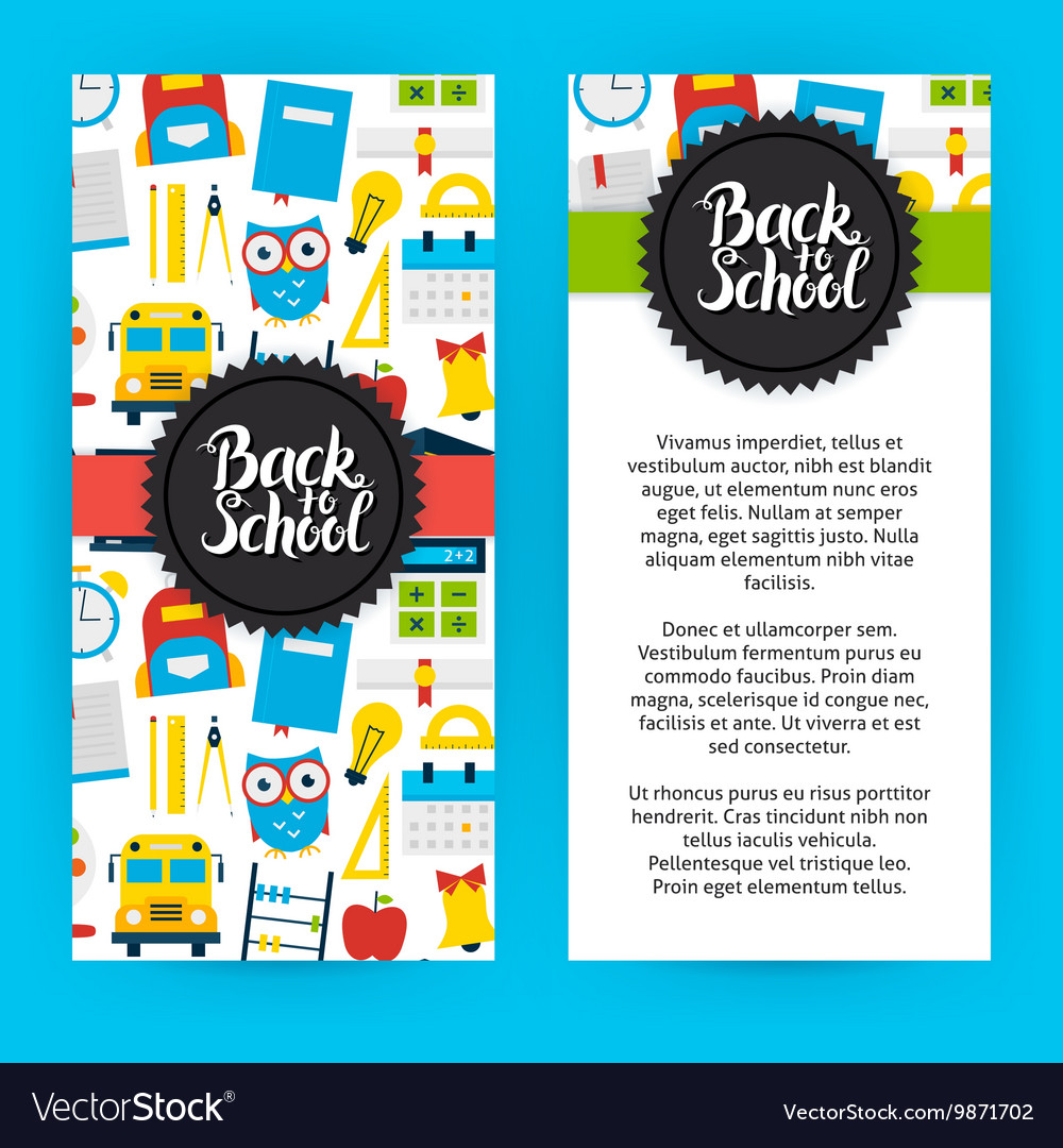 Flyer template back to school