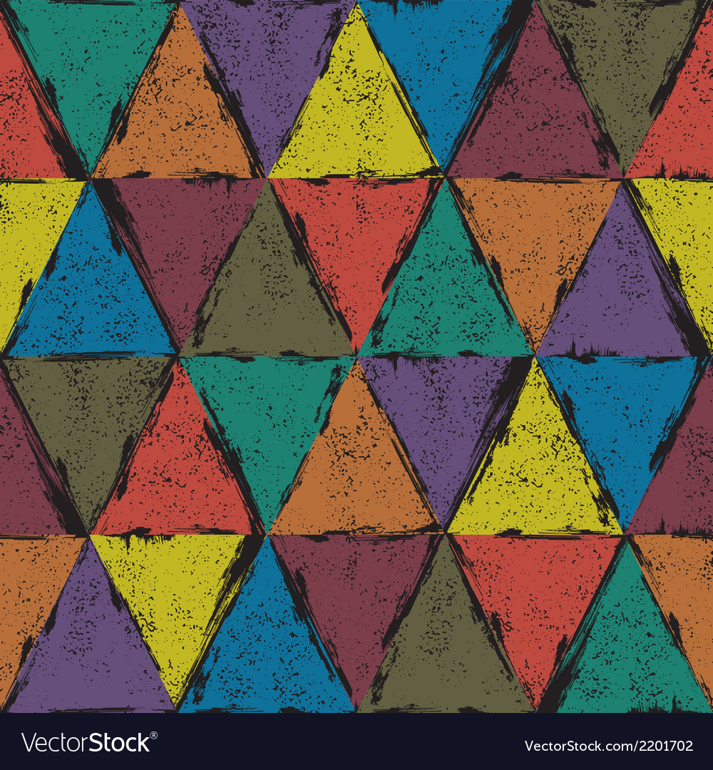 Seamless triangle grunge background Royalty Free Vector