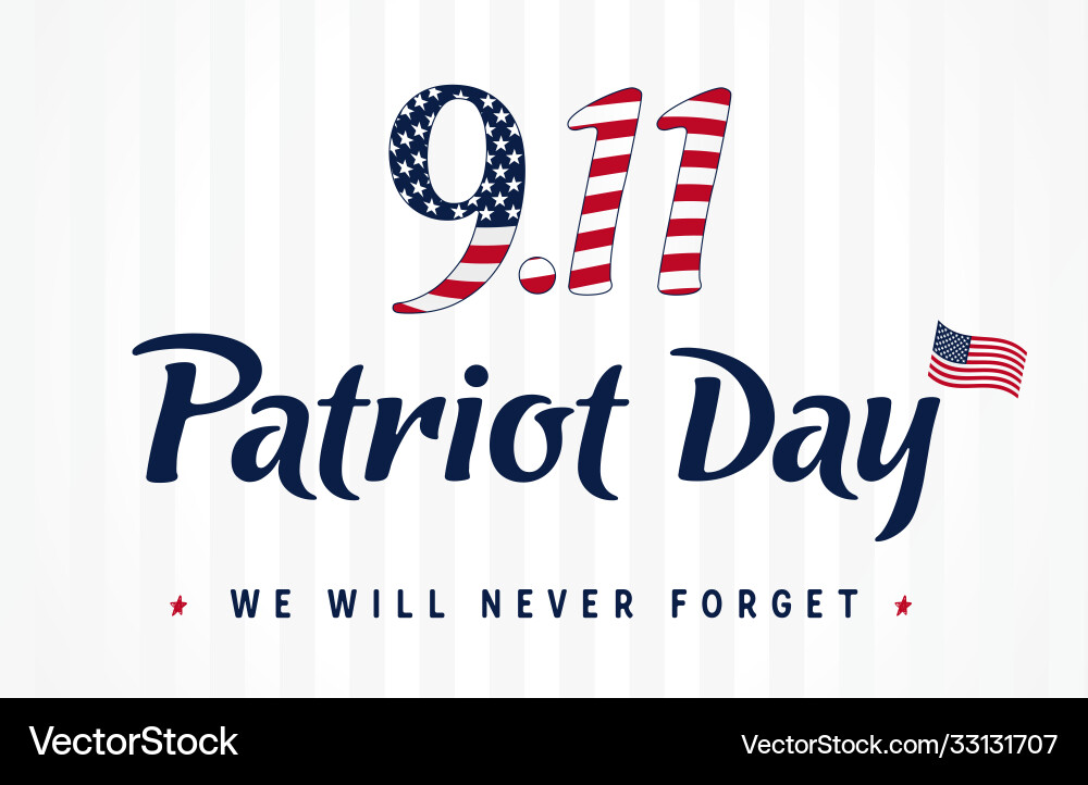 9 11 partiot day vintage banner Royalty Free Vector Image