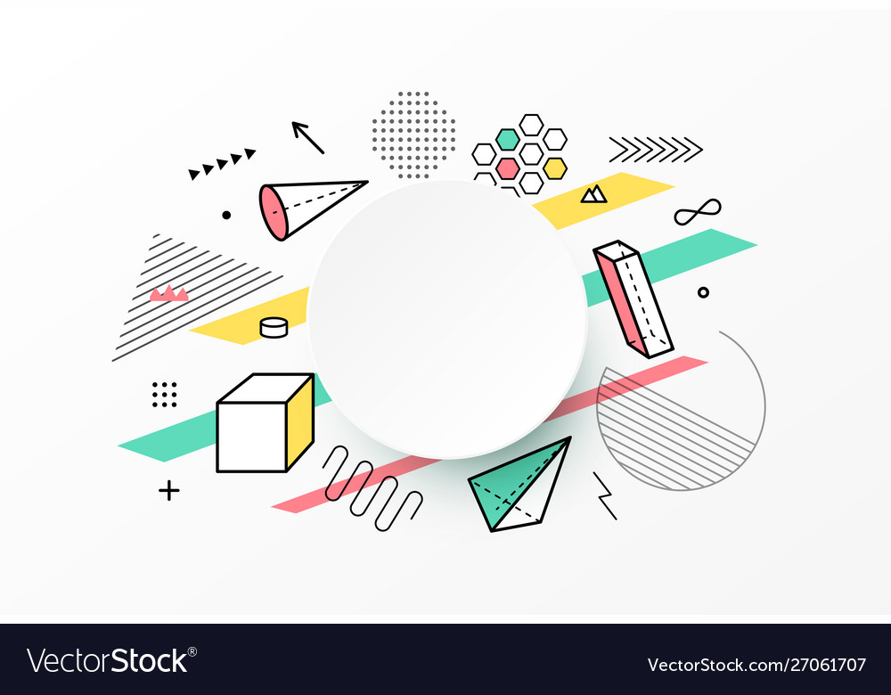 Banner design template with geometric graphic vector image Banner design template with geometric graphic