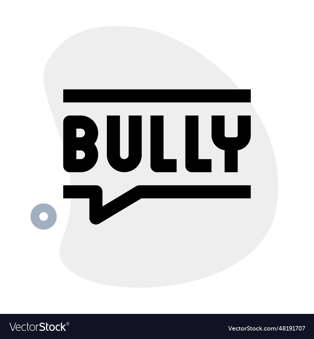 Bully a mean content to harm people Royalty Free Vector