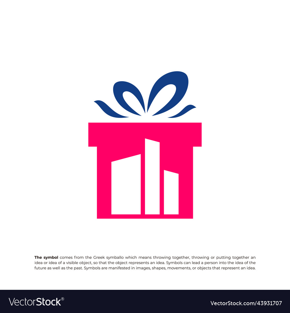 City gift logo design template Royalty Free Vector Image