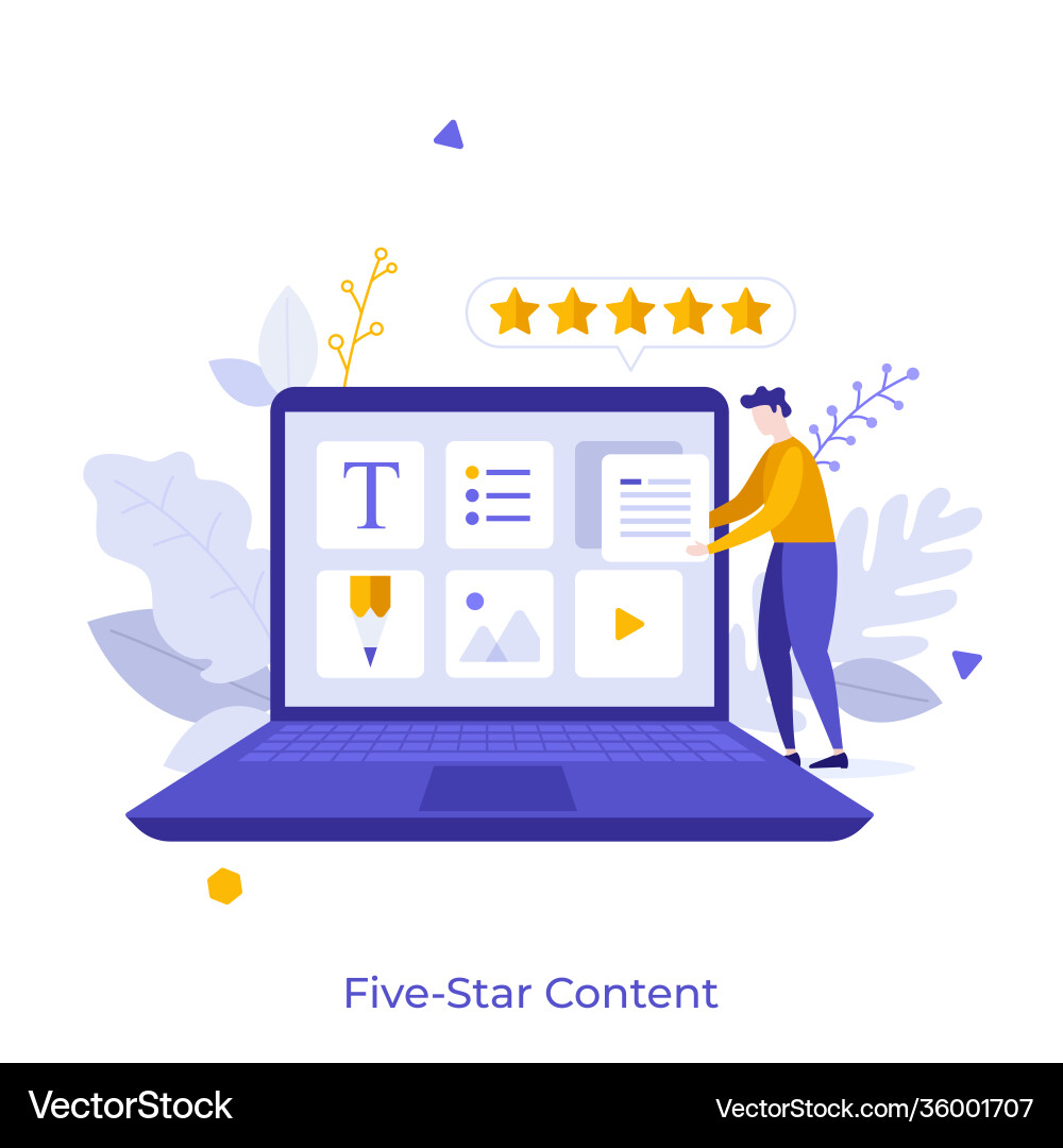 Flat character concept Royalty Free Vector Image