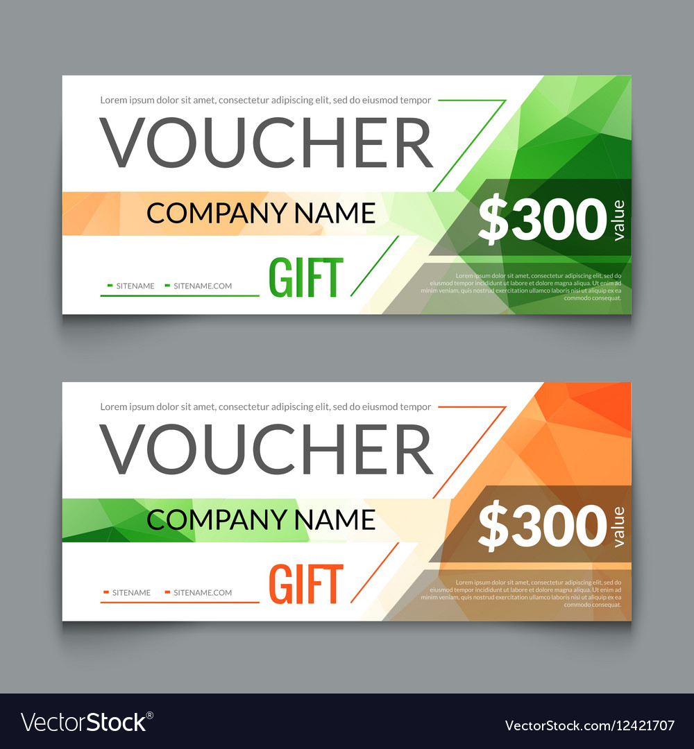 Gift voucher market offer template layout Vector Image