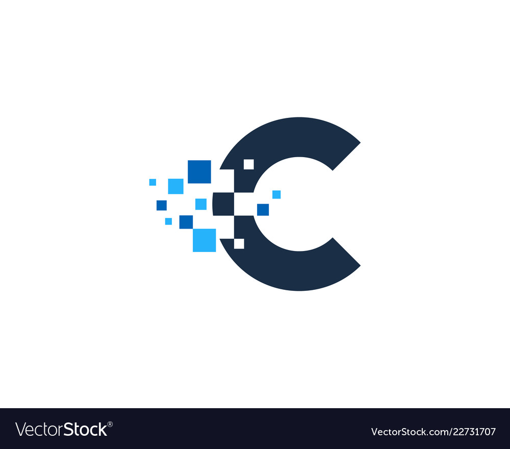 pixel letter c logo icon design royalty free vector image vectorstock