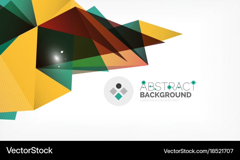 Triangle design business template with lights Vector Image