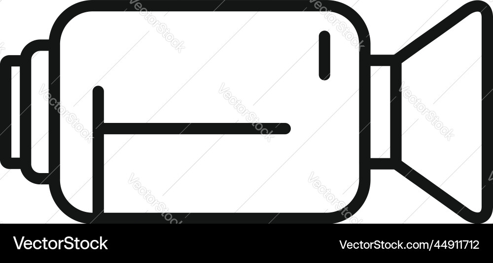 Camera icon outline web interface Royalty Free Vector Image