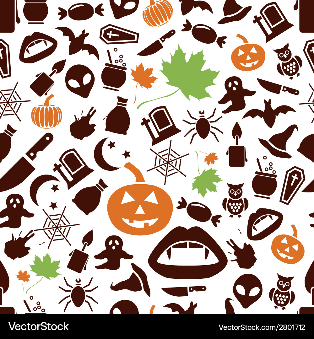 Halloween seamless pattern Royalty Free Vector Image