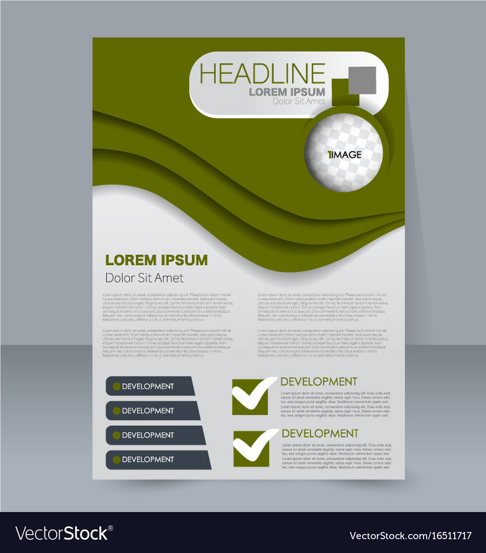 Abstract Flyer Design Background Brochure Vector Image