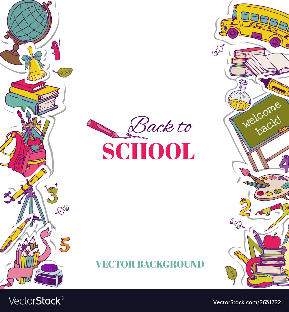 Back to school background Royalty Free Vector Image