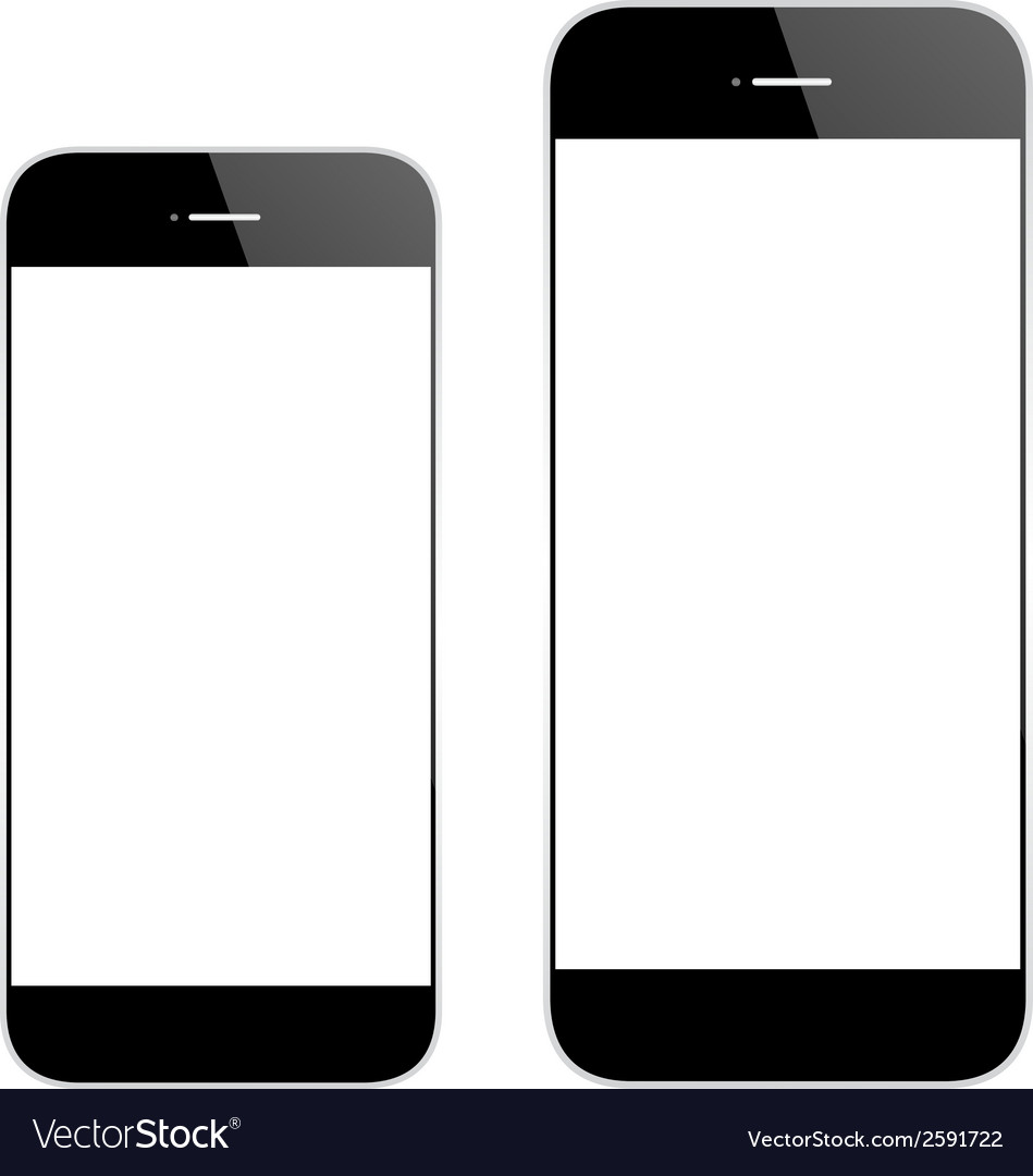 Black Mobile Phone Similar Iphone 6 Royalty Free Vector