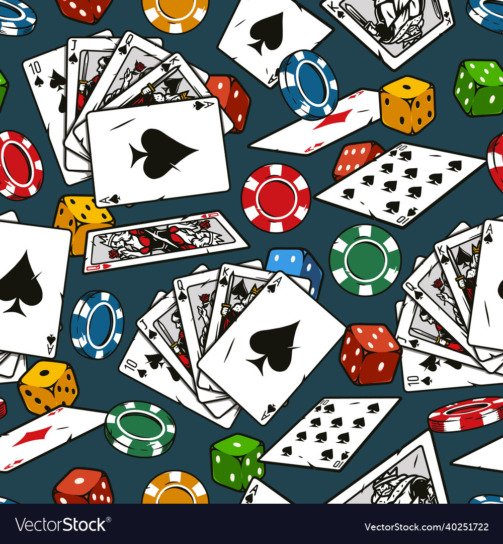 Casino vintage colorful seamless pattern Vector Image