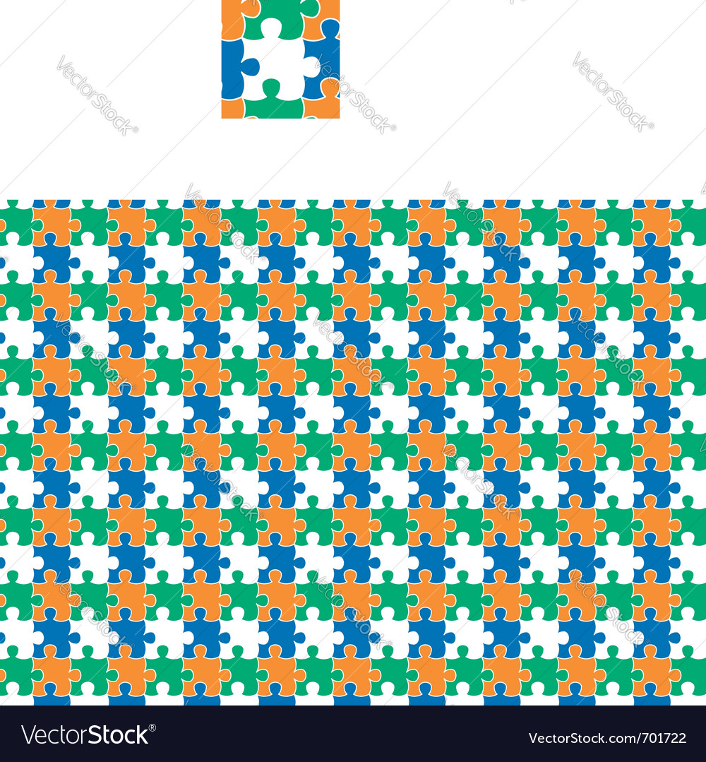 Seamless puzzle pattern Royalty Free Vector Image