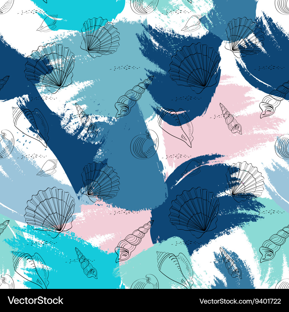 Underwater seamless pattern Royalty Free Vector Image