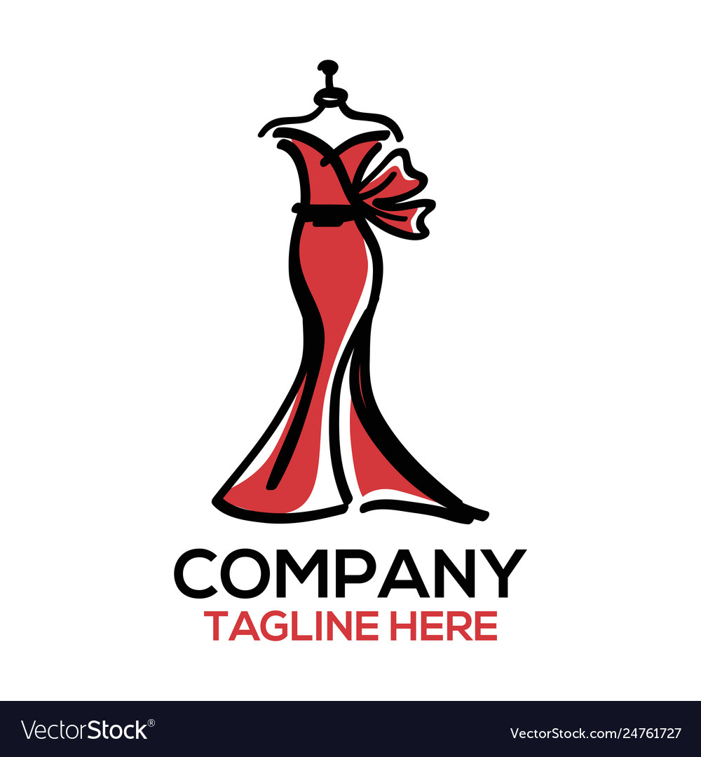 Download Fashion and dress design logo Royalty Free Vector Image