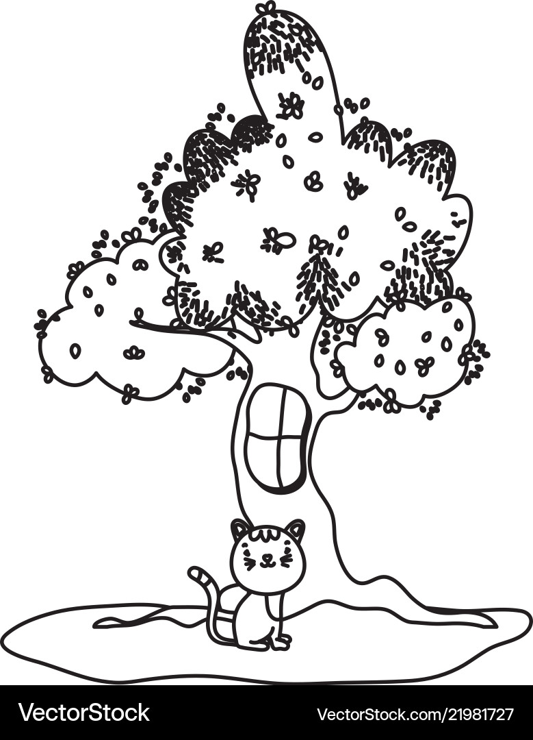 the tree and the cat