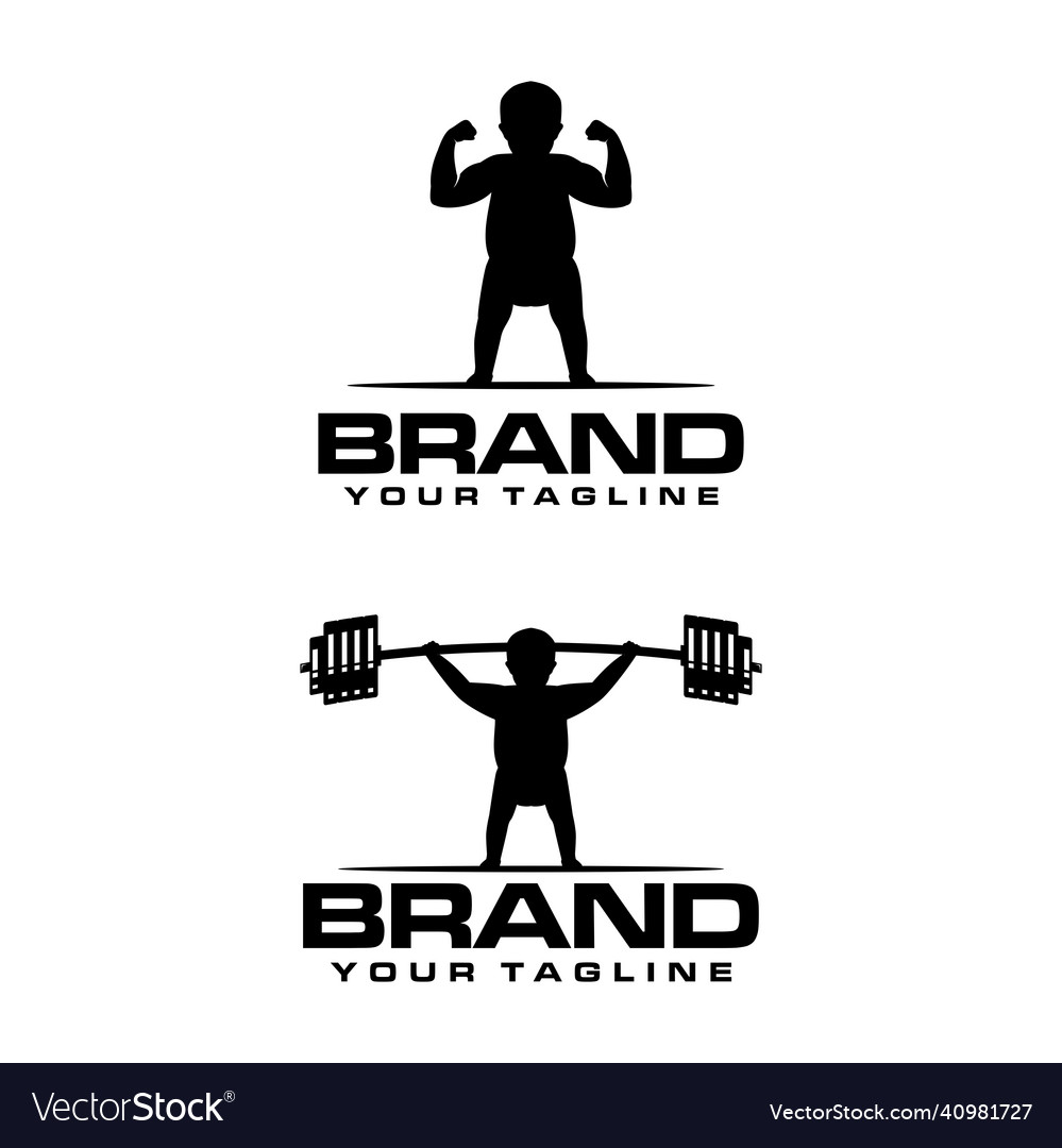 strong-baby-logo-royalty-free-vector-image-vectorstock