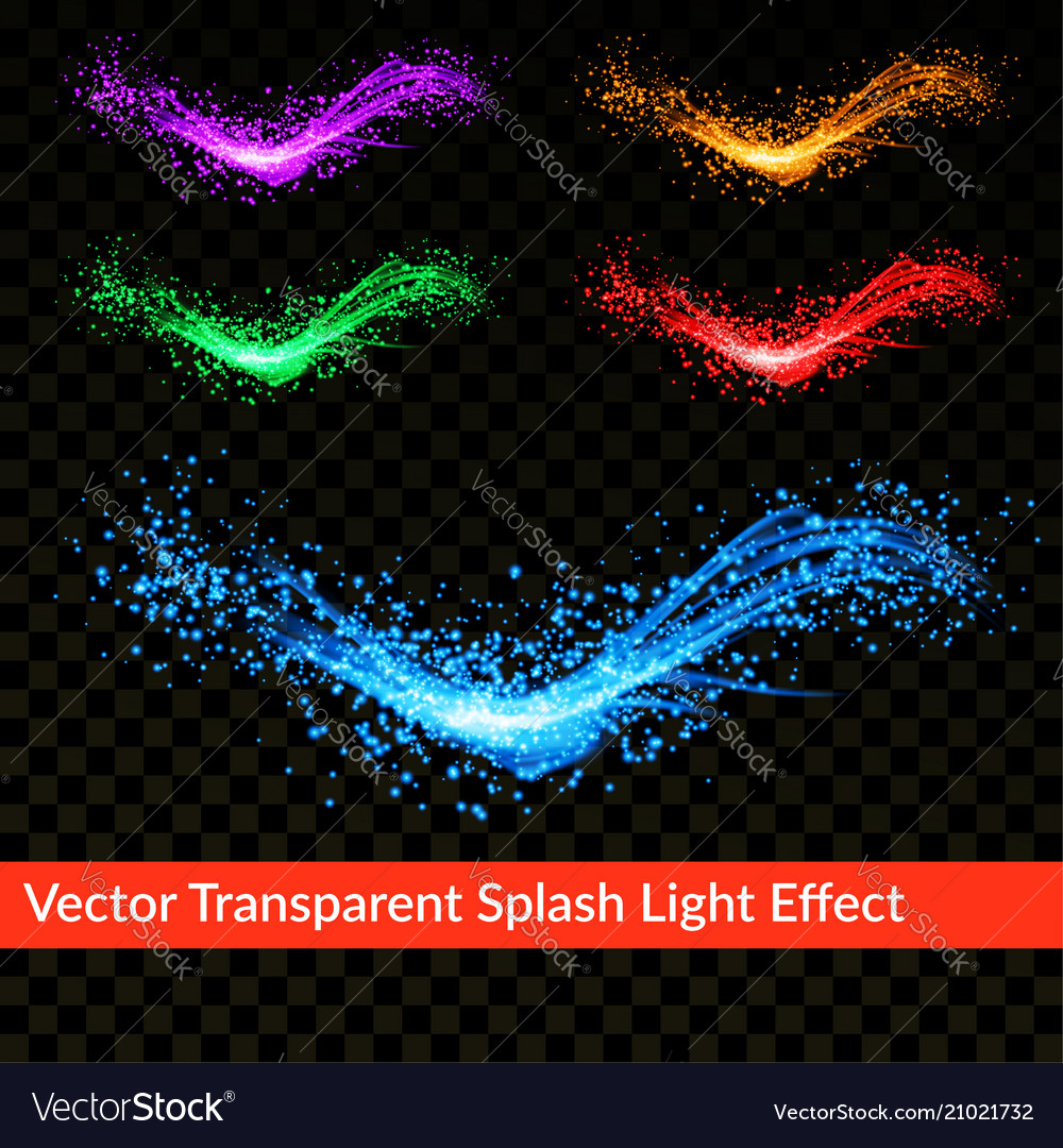 Abstract transparent colorful splash light effect Vector Image