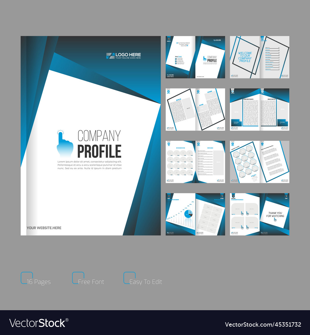 Company profile design for you and any use Vector Image