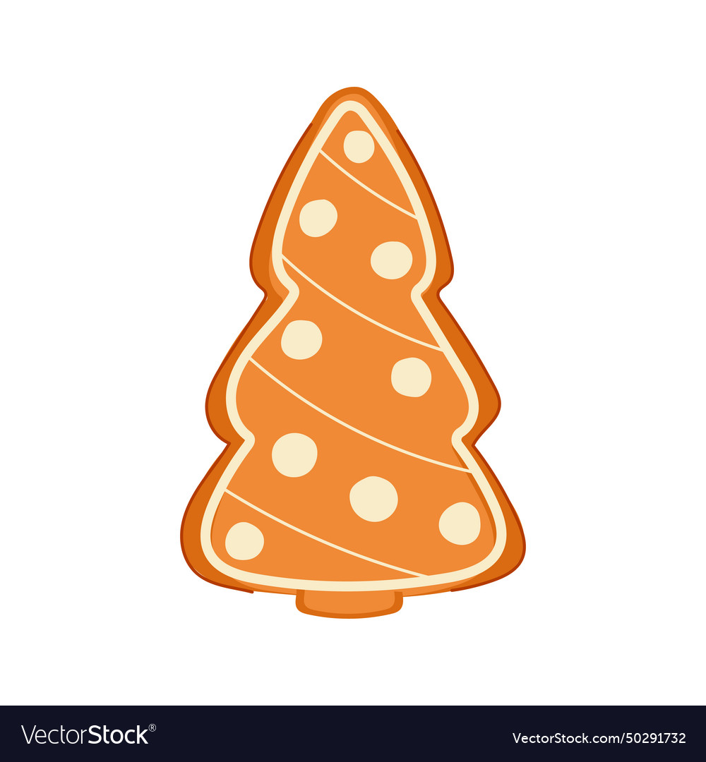 Face gingerbread cartoon Royalty Free Vector Image