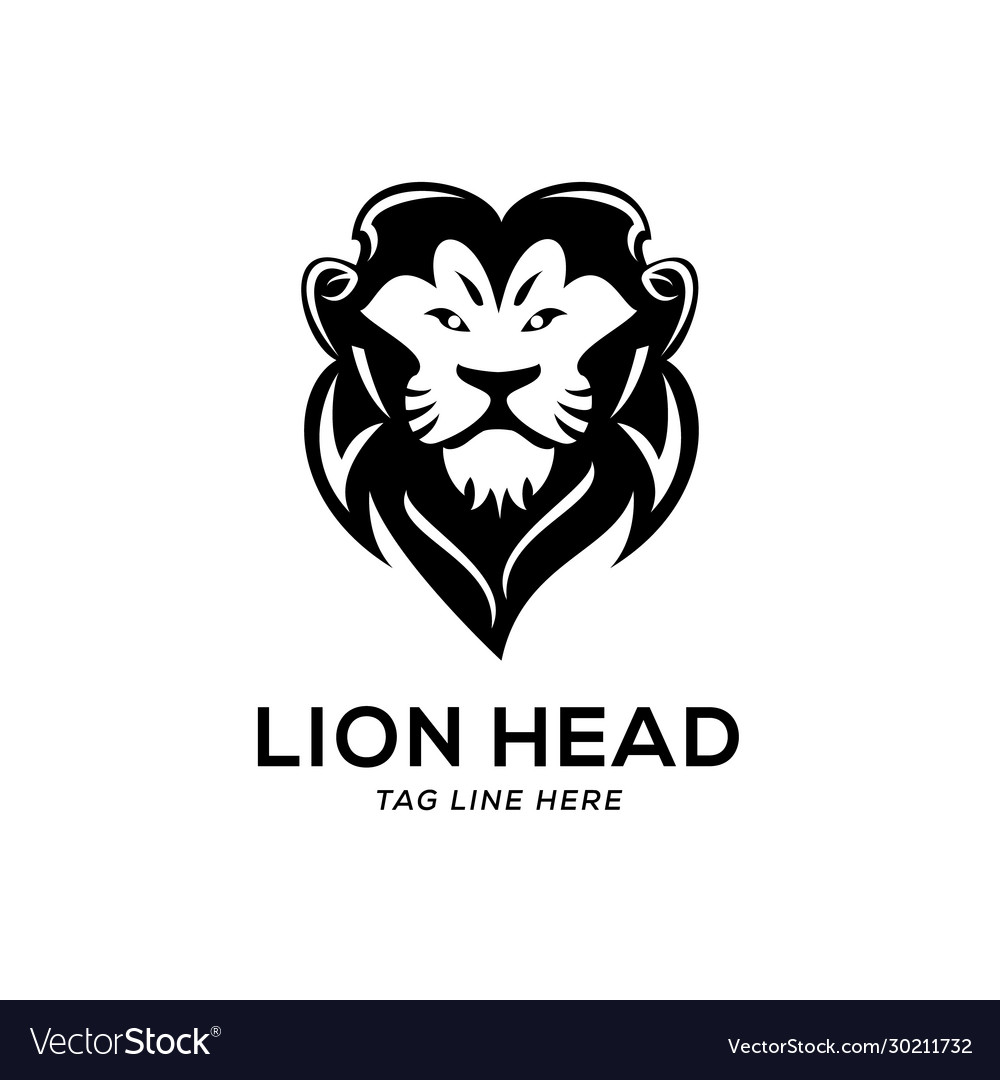 Lion logo template design Royalty Free Vector Image