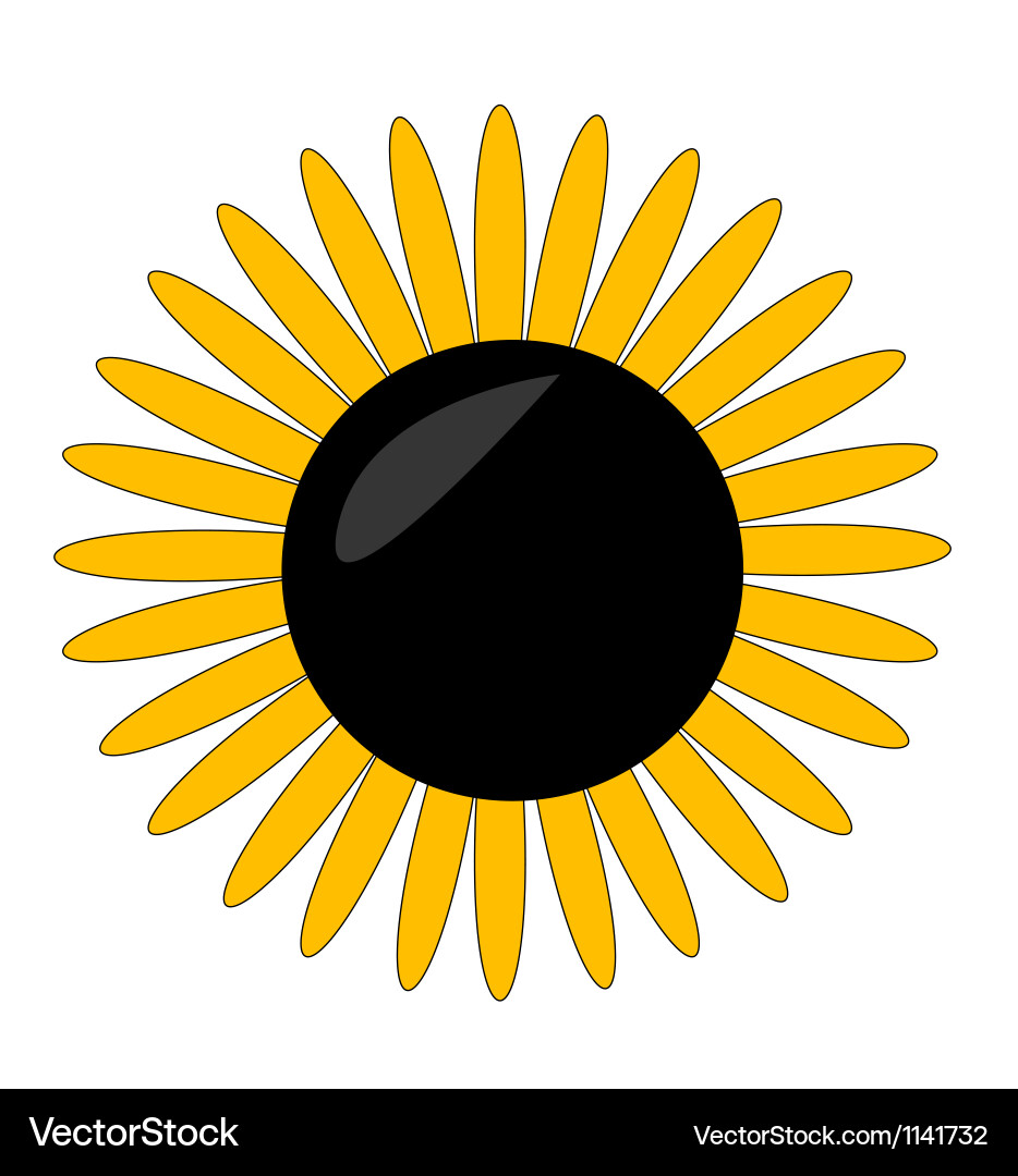 Yellow flower symbol on the white Royalty Free Vector Image