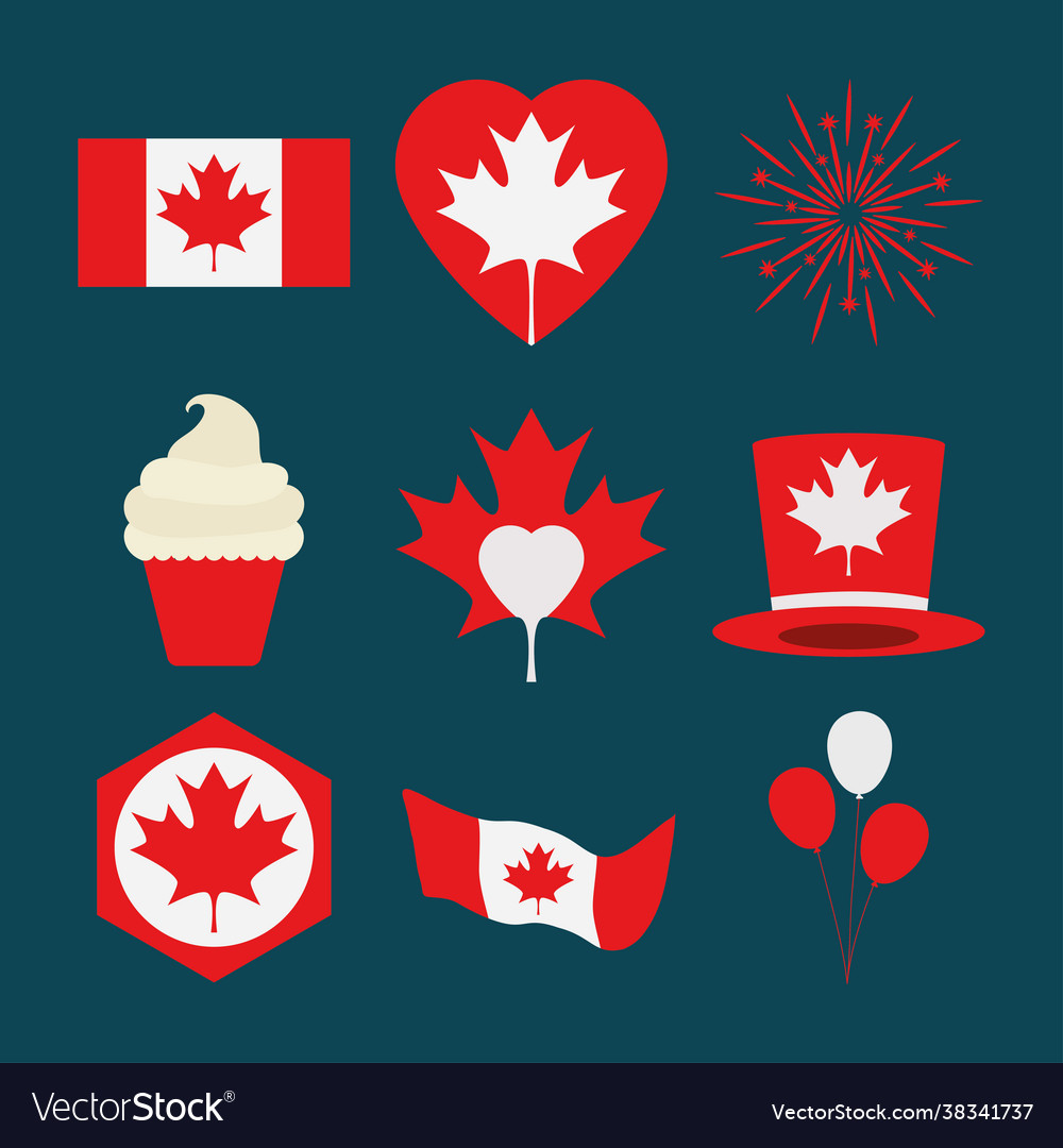 Collection canada day Royalty Free Vector Image