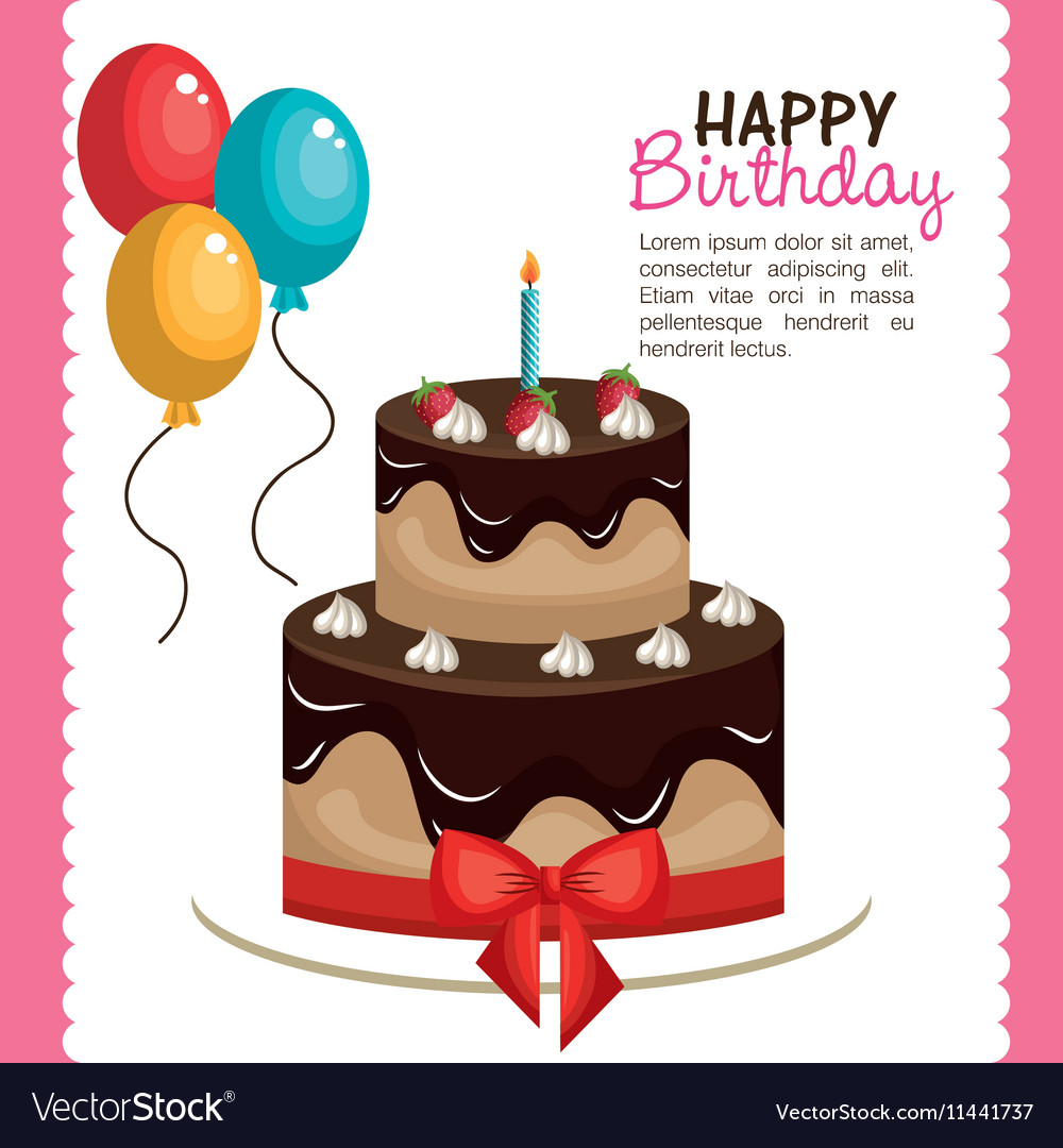 Happy birthday celebration card Royalty Free Vector Image