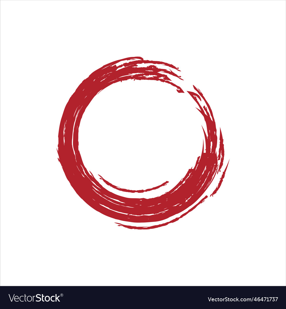 Paint brush circle Royalty Free Vector Image VectorStock