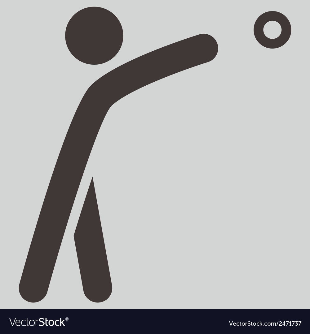 Stick man throwing a ball - Free sports icons