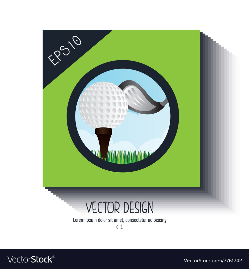 Golf club design Royalty Free Vector Image - VectorStock