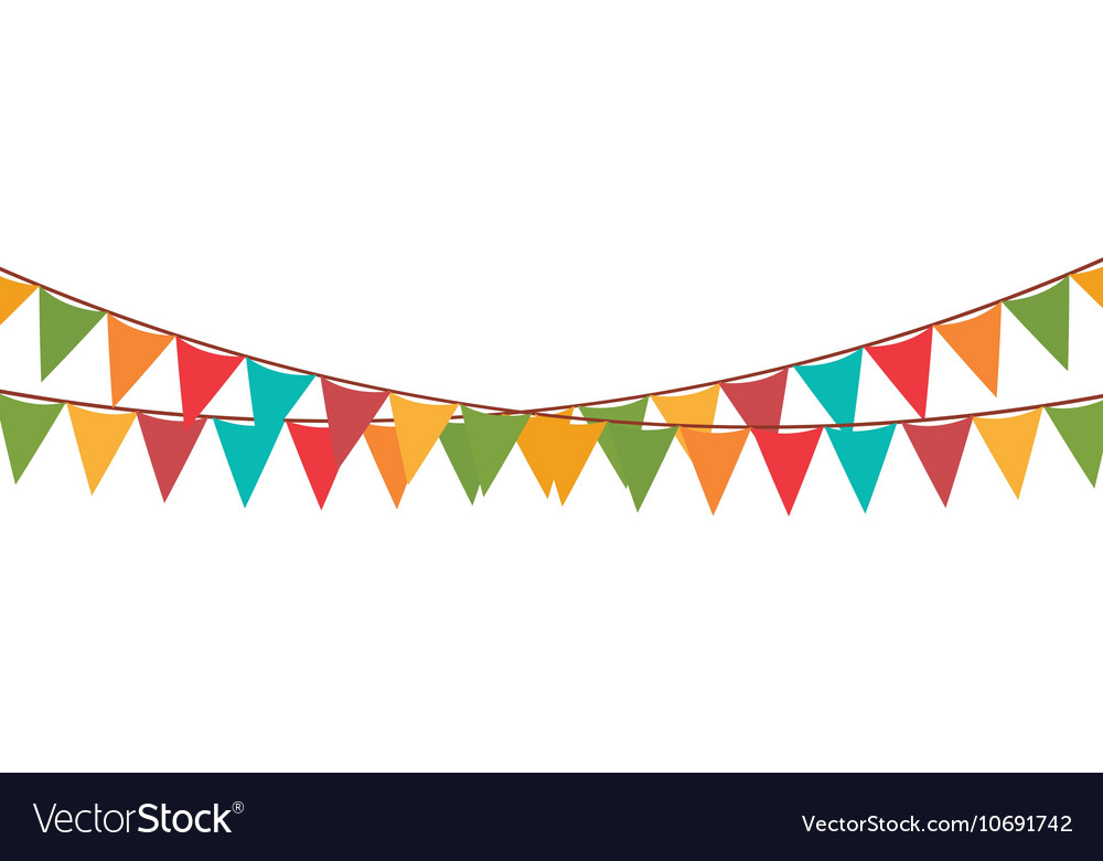 Multicolored pennant of festival design Royalty Free Vector