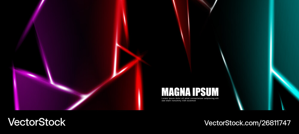 Background a luminous triangle shape design Vector Image