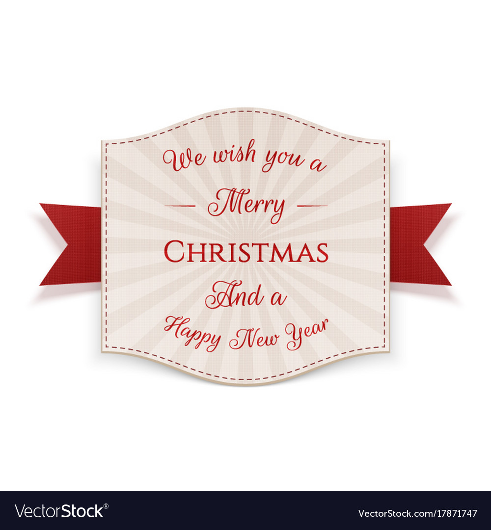 Christmas Greeting Banner Graphic Element Vector Image