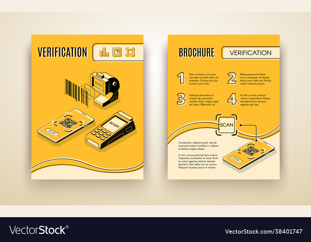 Digital verification business service flyer Vector Image