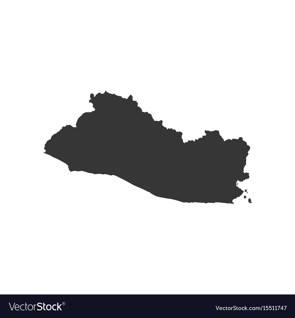 El salvador map Royalty Free Vector Image - VectorStock