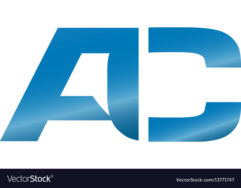 Elegant letter ac a c and logo concept Royalty Free Vector