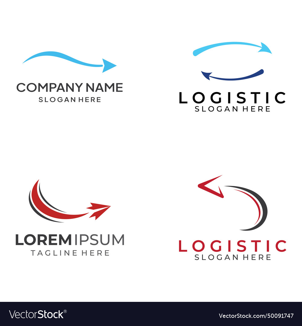 Logistics company logo arrow icon logo fast Vector Image