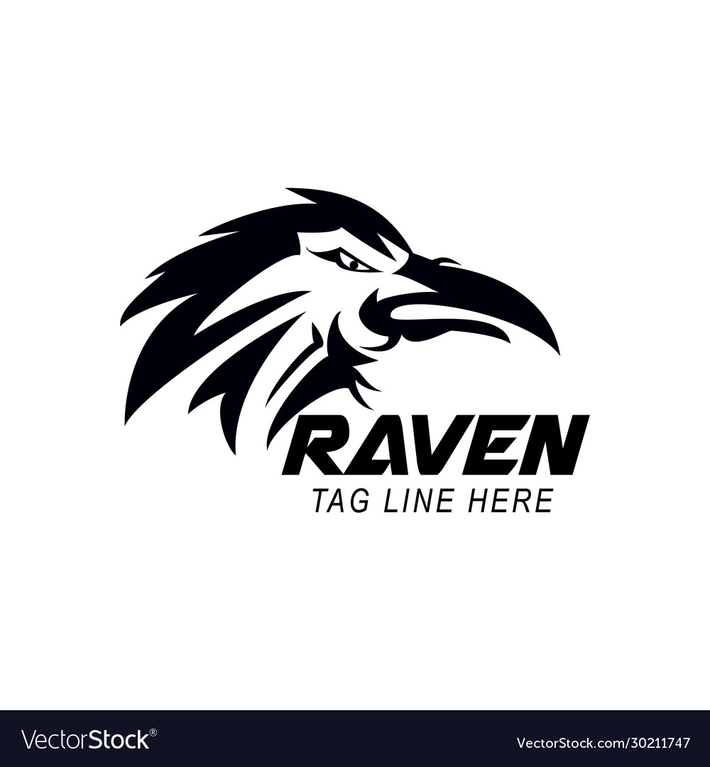 Raven logo design template