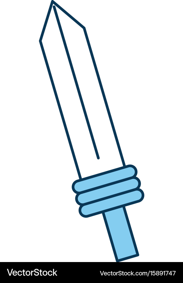 Sword weapon warrior game Royalty Free Vector Image