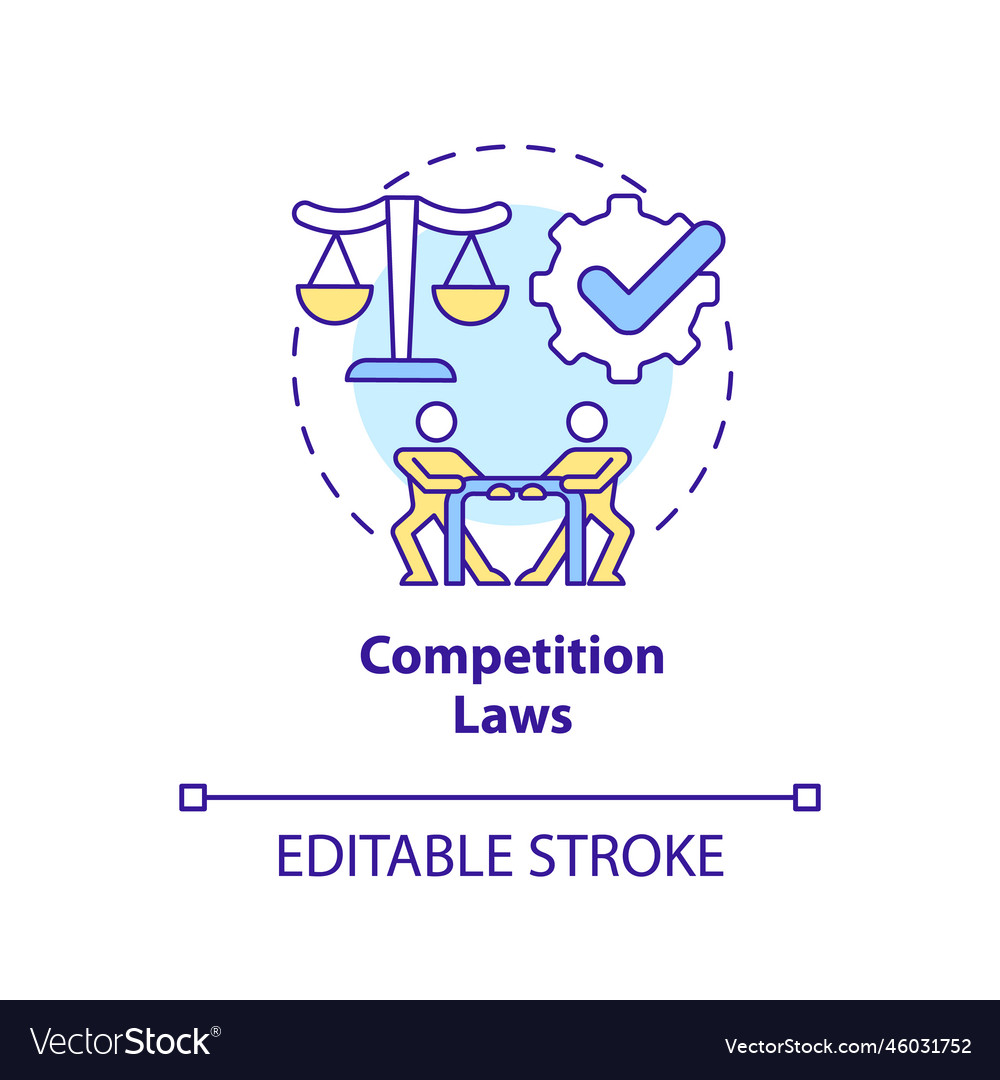 Competition laws concept icon Royalty Free Vector Image