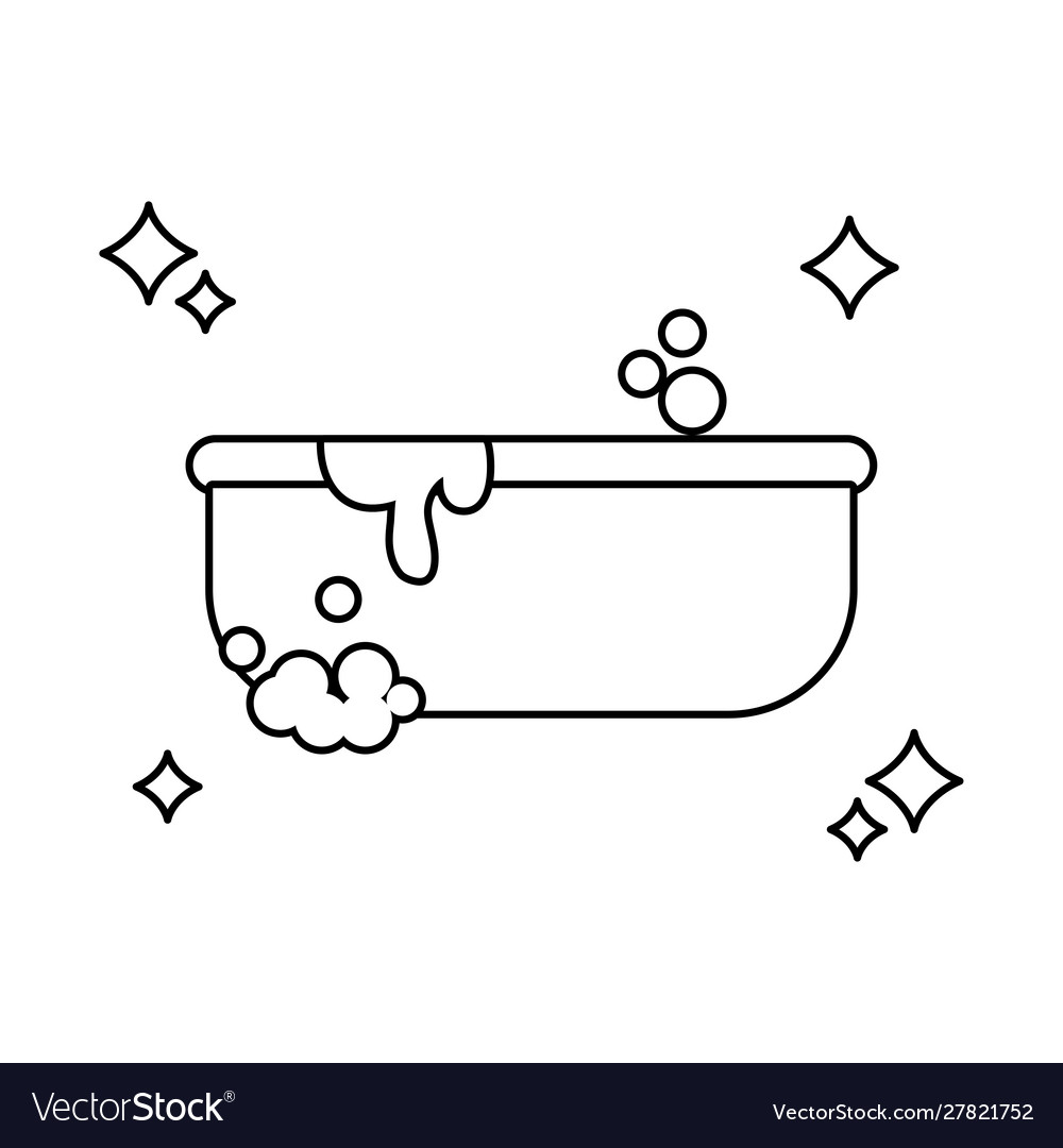 Isolated clean bath line design Royalty Free Vector Image