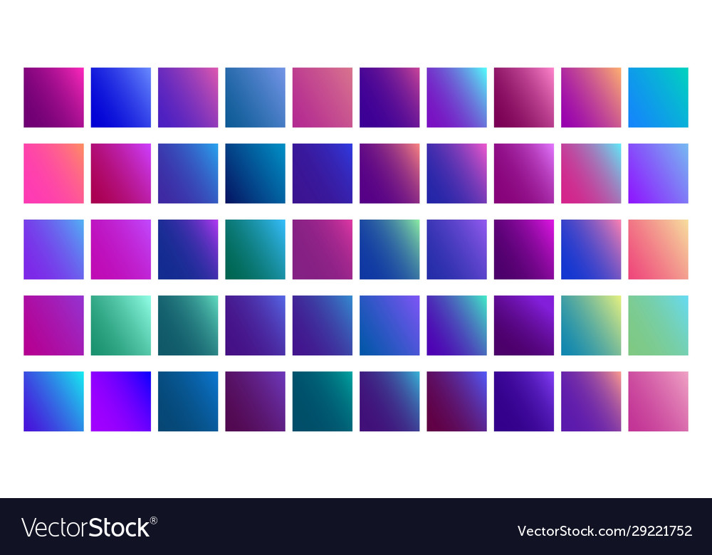 Set gradients in tech shades blue Royalty Free Vector Image