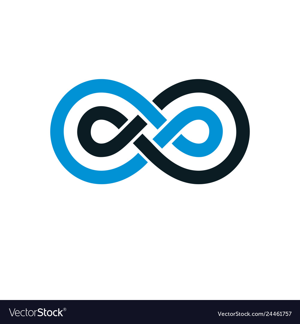 Endless infinity loop conceptual logo special sign