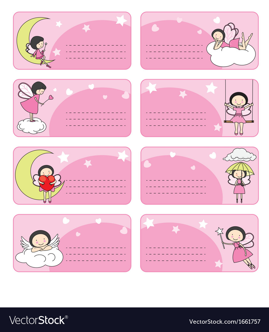 Fairy labels Royalty Free Vector Image - VectorStock