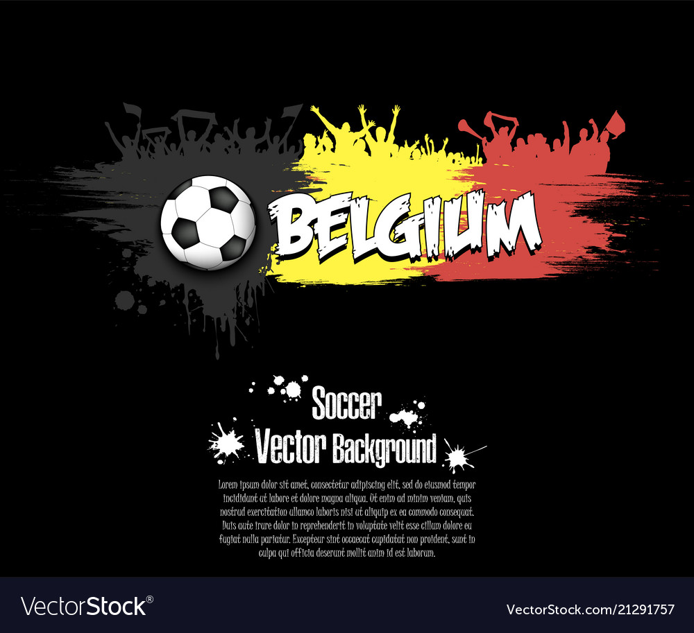 Flag Of Belgium And Football Fans Royalty Free Vector Image