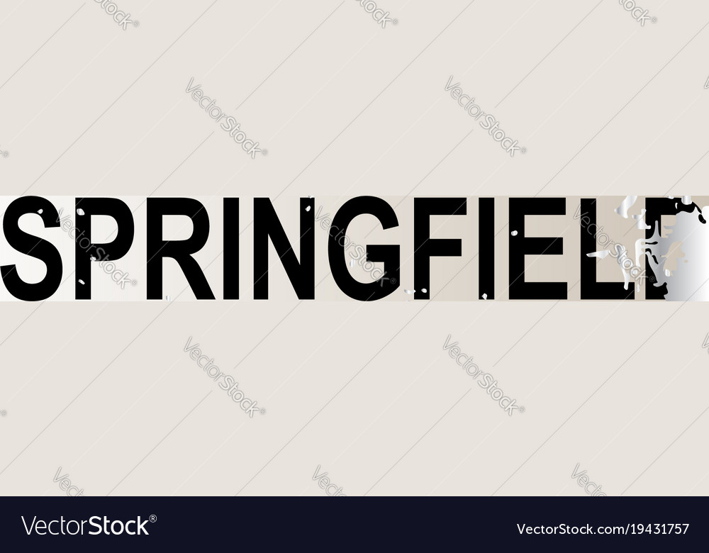 Springfield route 66 sign Royalty Free Vector Image