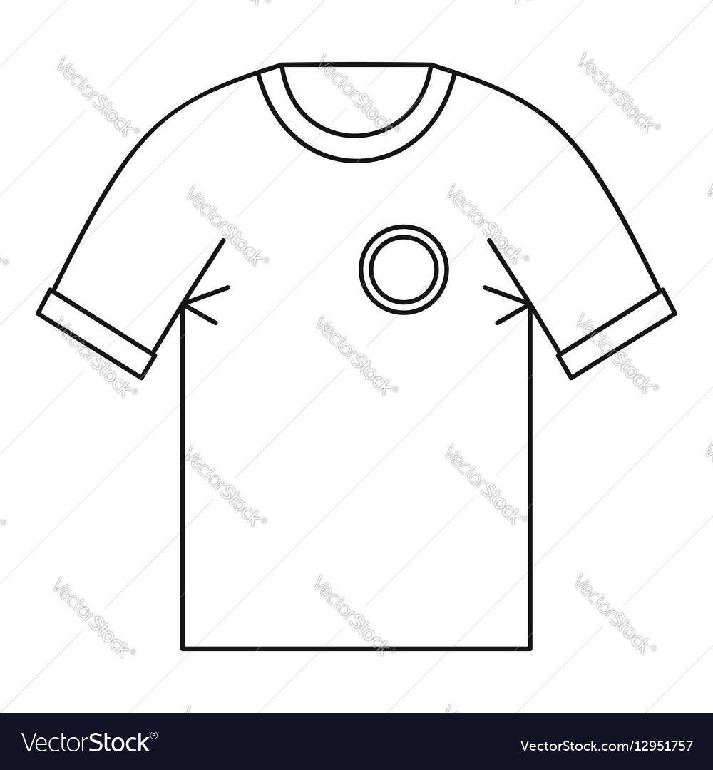 T shirt uniform team icon outline style Royalty Free Vector