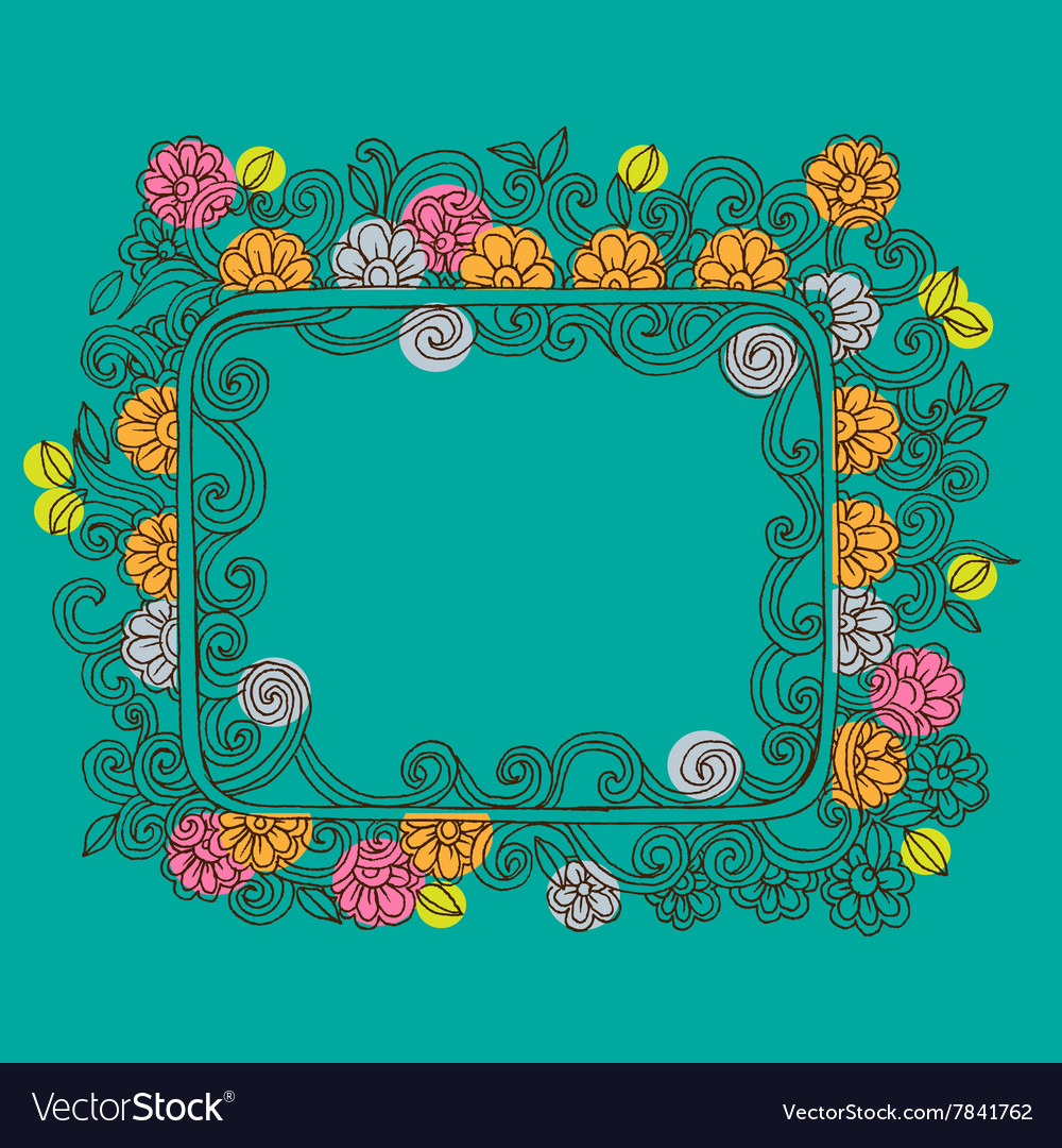 Beautiful floral frame Royalty Free Vector Image